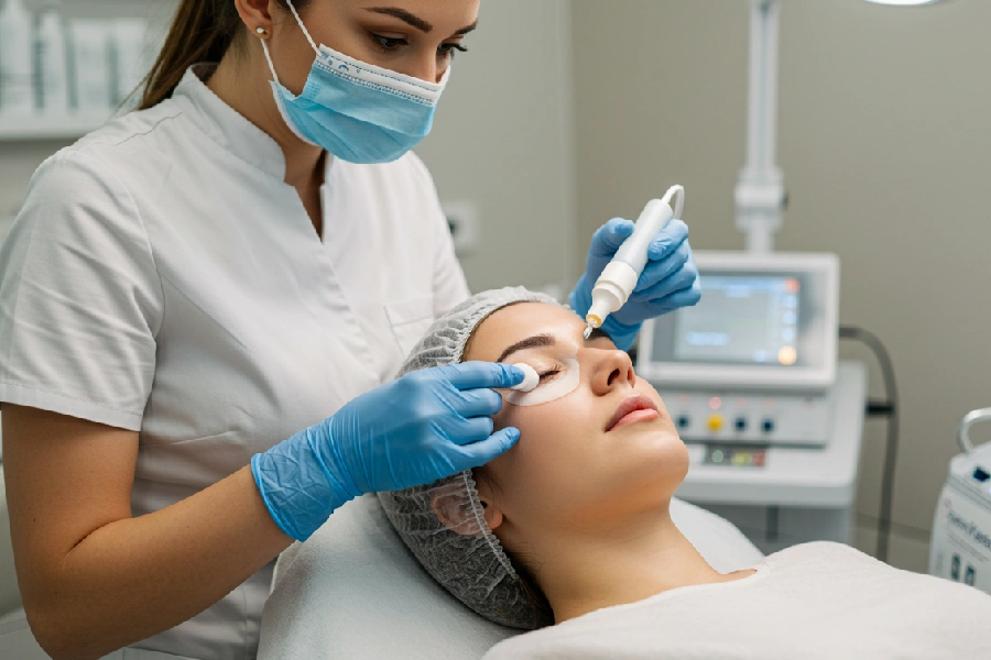 کربوکسی تراپی دور چشم