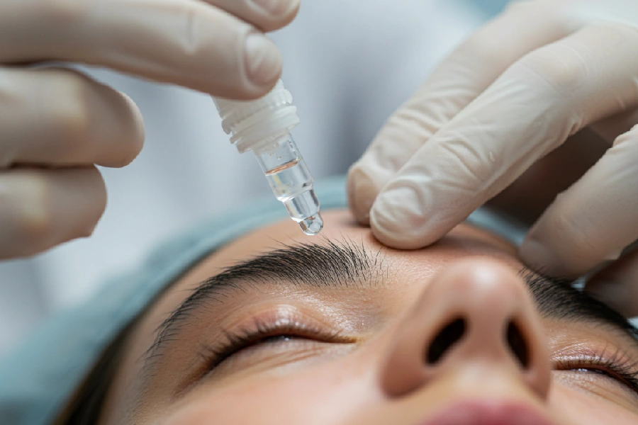 درمان سریع افتادگی پلک بعد از بوتاکس