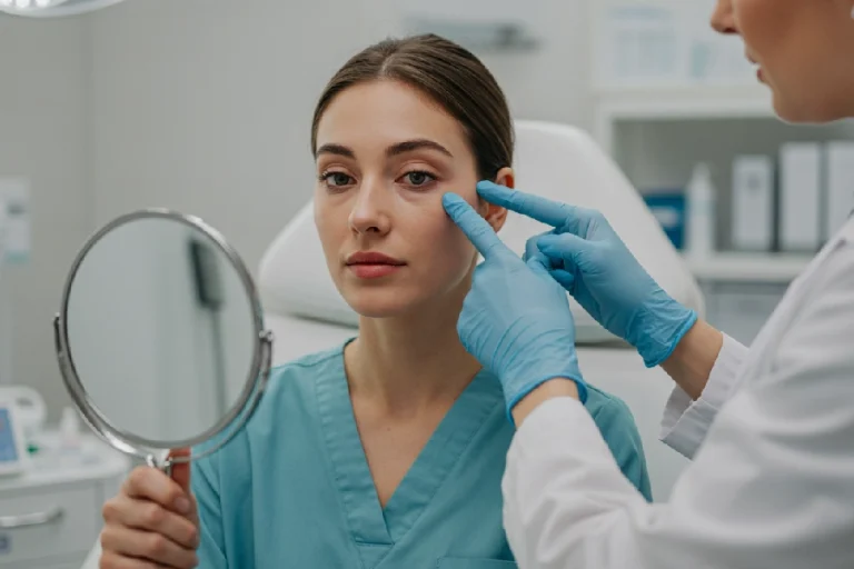 درمان سریع افتادگی پلک بعد از بوتاکس